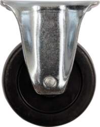 VOREL FIXED CASTER WITH BLACK RUBBER
