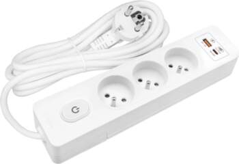 3-way portable extension cable with grounding