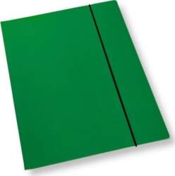 A4 folder with elastic band  green