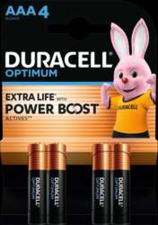 Batteries DURACELL Optimum AAA 4 pcs