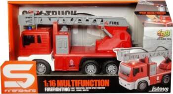 Battery-operated fire brigade spewing water 5902496192953