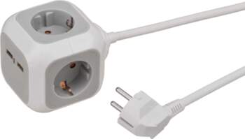 Brennenstuhl Steckdosenwürfel 4x + 2x USB