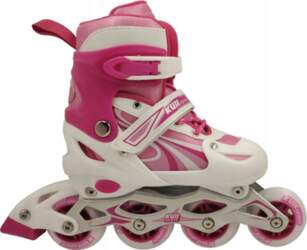 Children`s Adjustable Pink Solid Roller Skates
