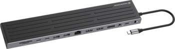 CONCEPTRONIC 14-1 Dock USB-C-2xHDMI/DP/2xUSB-C/+ 18cm sw