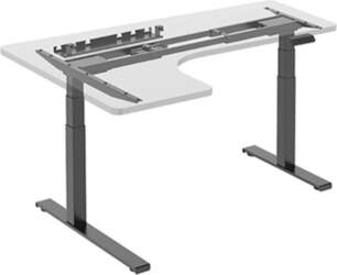 Corner desk frame  electrically adjustable  cable