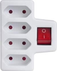 Electric socket x4 with switch MCE217