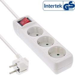 InLine Socket strip 3-way earth contact
