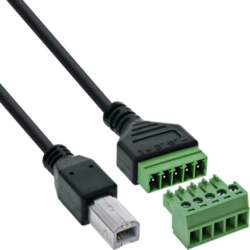 InLine USB-B Stecker an Terminalblock -