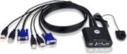 KVM Cable Switch 2xKVM 4xUSB 2xVGA