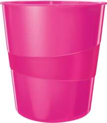 Leitz WOW Waste Bin Polystyrene Pink