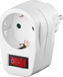 MicroConnect Safety socket adapter white 230V
