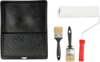 SET TRAY 2BRUSHES AND ROLLER 23CM