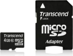 Transcend memory card Micro SDHC 4GB