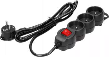 3-way extension cable 2P+Z with switch