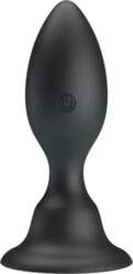 Butt plug with suction cup vibrating