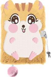 Diary with a padlock 3D hairy