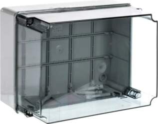 Elettrocanali Surface-mounted box high with transparent