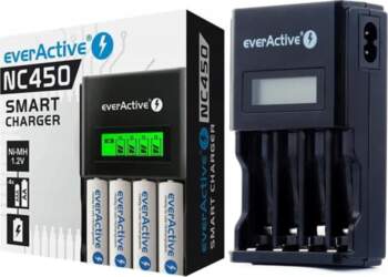 EverActive NC-450 BLACK EDITION 4X AA/AAA