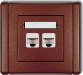 FLEXI adapter Double computer socket 2xRJ45
