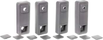 Holders for mounting polyester enclosures on