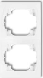 Karlik Logo Vertical double frame white