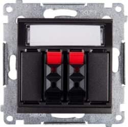 Kontakt-Simon Speaker socket SIMON54 double anthracite