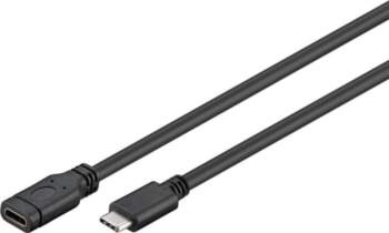 MicroConnect USB-C Extension Cable 1m Black