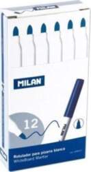 Milan Whiteboard marker thin blue (12
