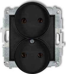 MINI Double socket b/u matt black
