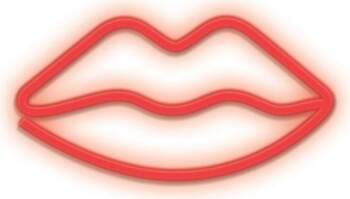 Neon LED Light LIPS red Bat