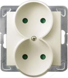 Ospel Impresja double socket with ecru
