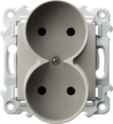 SAPPHIRE Double socket module without frame