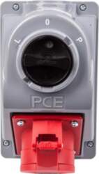 Steels socket with switch L-0-P 32A