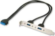 USB 3.0 Slotblech-Adapter  2xUSB 3