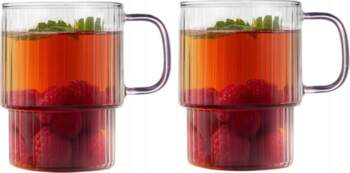 Vialli Design Two fluted glasses with