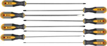 VOREL EXTRA LONG SCREWDRIVER SET 8