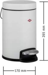 Wesco Waste bin 3l  graphite matt