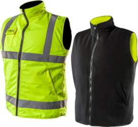 Work vest double-sided one side reflective