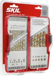 21PCS TITANIUM COATED HSS DRILL BIT