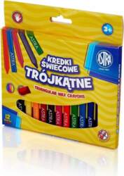 Astra Triangular wax crayons  12 colors