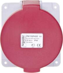 Board socket 5P 32A 400V red