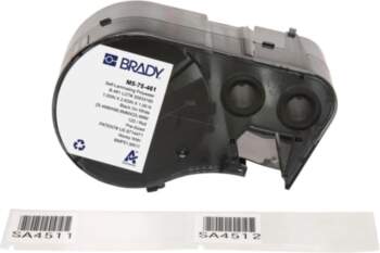 Brady  M5-75-461  Polyester  Black on White/Transparent