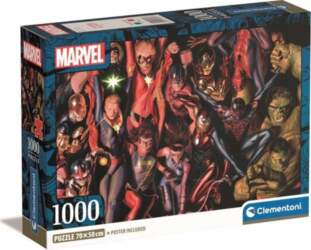 Clementoni Puzzle 1000 elementow Compact Marvel