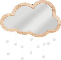 Cloud mirror with pompoms 40 x
