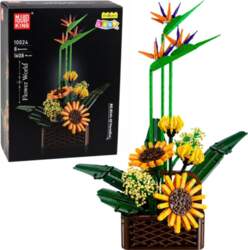Construction Blocks Composition Strelitzia Sunflowers in