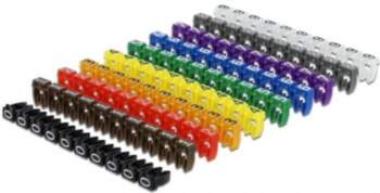 Delock cable marker clips 0-9 colored