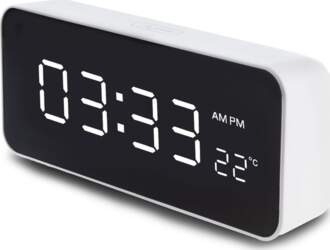 Digital LED Alarm Clock with Temp