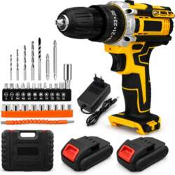 Extralink Tools Yellow Cordless Drill with