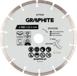 Graphite Segmented diamond cutting disc 180