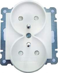 Hager Double socket with earthing for
